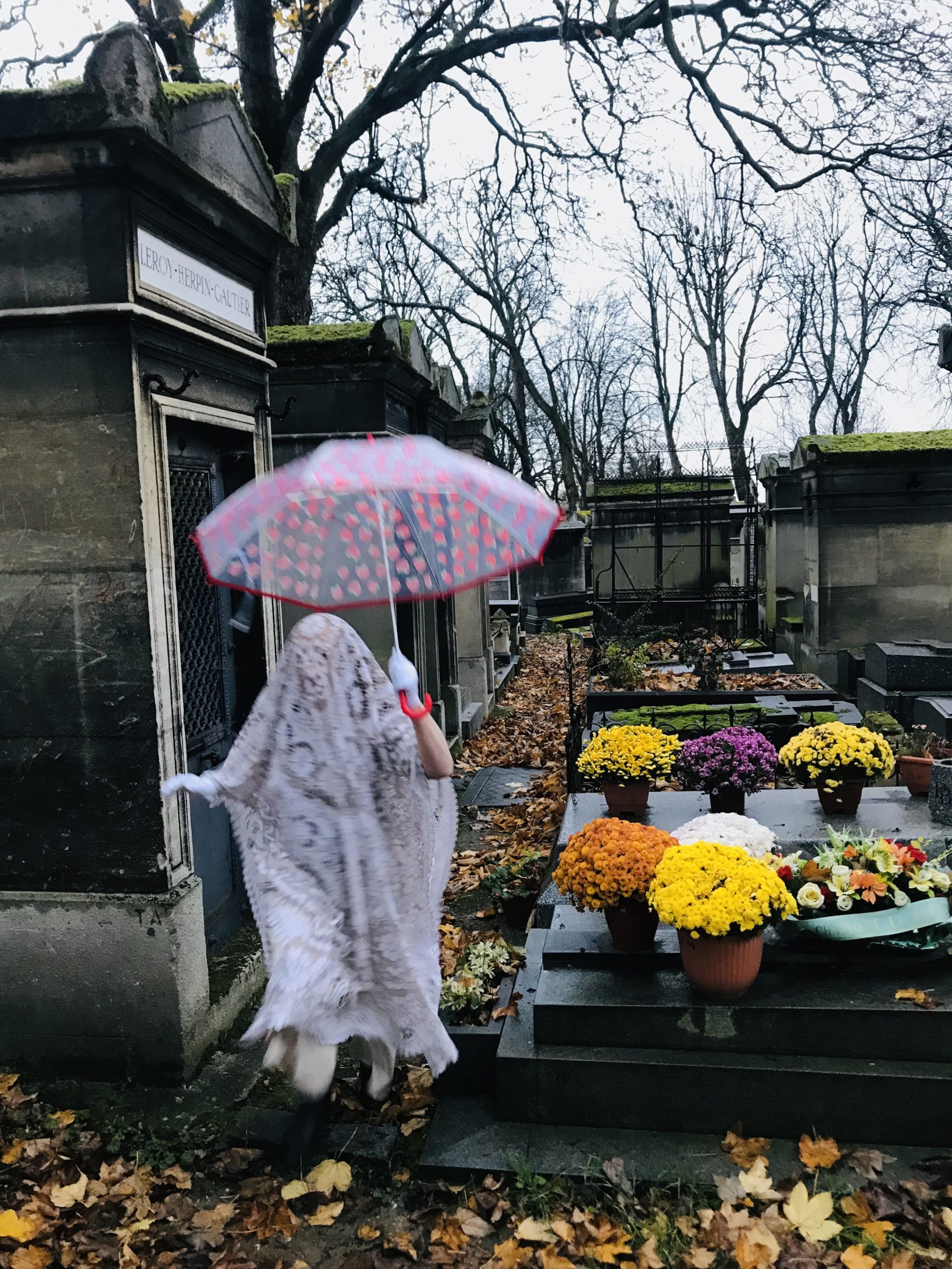 Virginia au cimetière